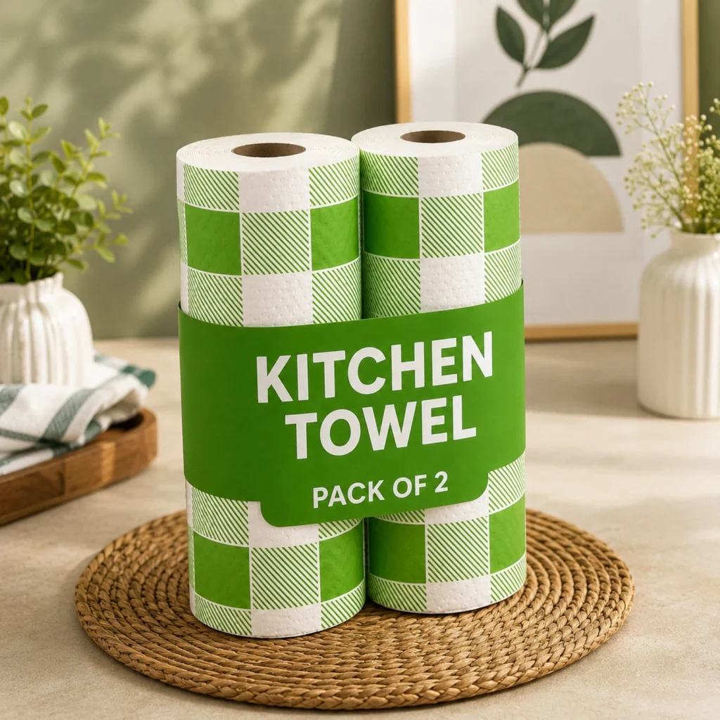 SOBHA STORE Kitchen Towel Roll Pack Of 2 (1 Ply, 80 Sheets)